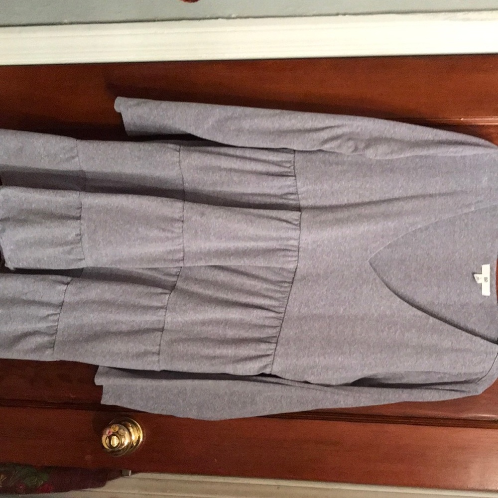 BP. Large blue gray long sleeve dress